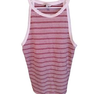 Lucky Brand Tank Top, Red and White, Size M